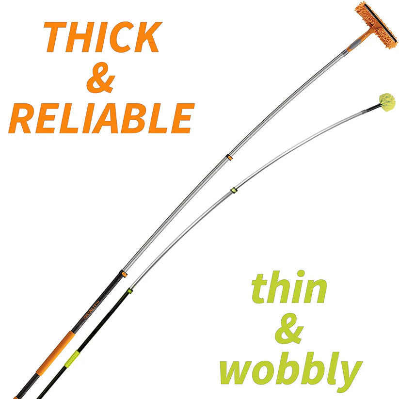 Window Washing Squeegee Kit with Extension Pole // Window Cleaning Tool Combo with Telescopic Pole