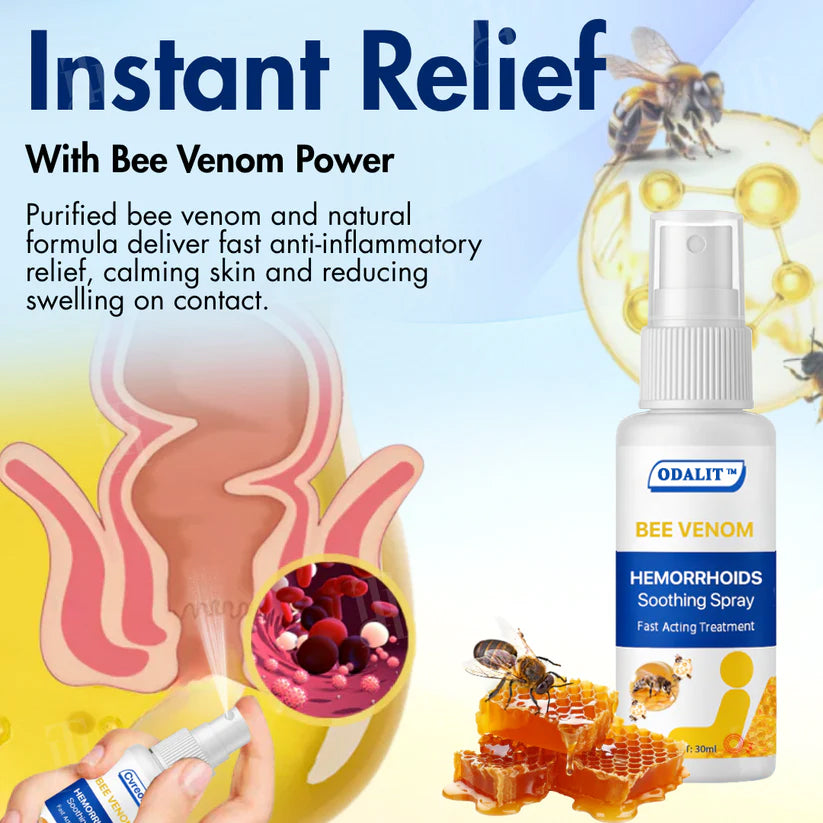 🔥Hot Sales - 50% OFF🔥ODALIT™ Bee Venom Hemorrhoids Soothing Spray