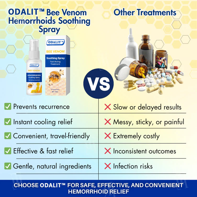 🔥Hot Sales - 50% OFF🔥ODALIT™ Bee Venom Hemorrhoids Soothing Spray
